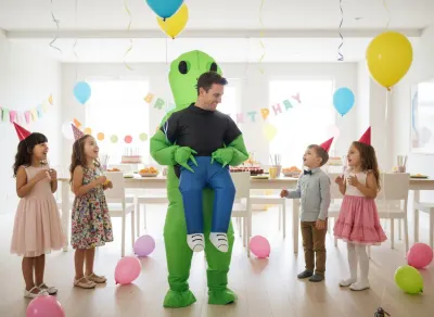 Inflatable Alien Costume Made of Polyester – Halloween Gadget, furniture and interior, lighting ad in Riga 3