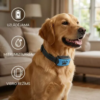 Vibration-Mode Dog Anti-Bark Collar, Rechargeable and Water-Resistant, 7..., animal feed, products and services ad in Riga 1