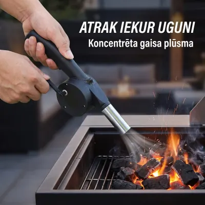 Air blower for lighting a grill or fireplace, furniture and interior, lighting ad in Riga 3