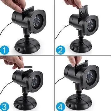 Christmas projector with 12 interchangeable discs, for outdoor use (white..., furniture and interior, lighting ad in Riga 7