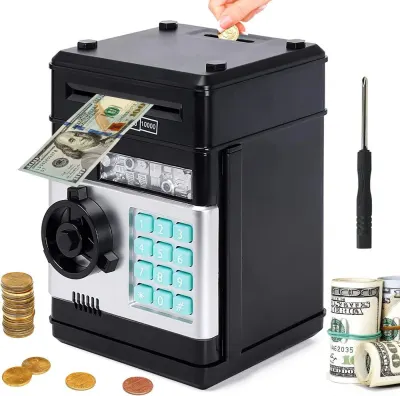 Children's piggy bank safe with a combination lock, 19.5 x 13 cm, light effects, toys ad in Riga 4