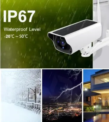 Камера с солнечным аккумулятором и Wi-Fi, оснащенная датчиком движения, камера видеонаблюдения, видеонаблюдение и системы безопасности ad в Риге 5