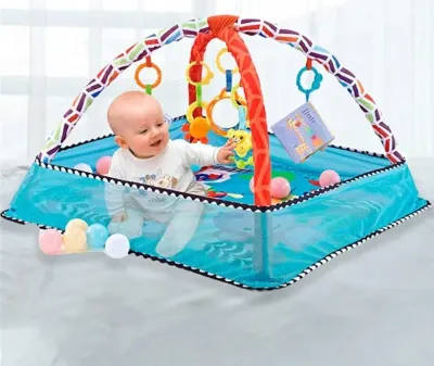 Bērnu aktivitāšu paklājs manēža 80x80cm rozā 0-18 mēneši stimulējoša, bērnu mēbeles sludinājums Rīgā 1