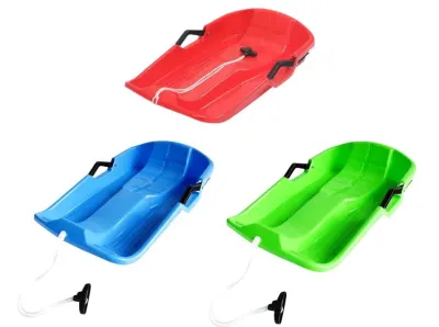 Children's plastic sleds with a backrest and brakes, winter, toys ad in Riga 6