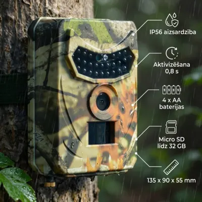 Mini Meža kamera (16Mp, lcd ekrāns, foto / video) medību kamera, video un drošības sistēmas sludinājums Rīgā 2