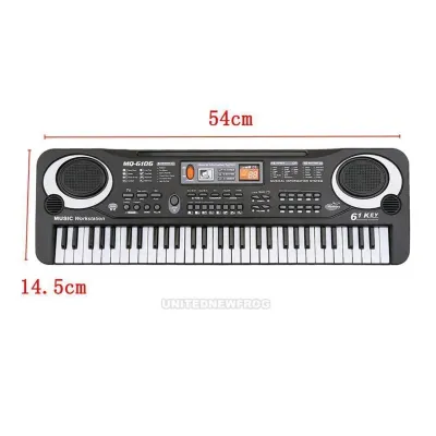 Elektroniskais sintezators ar mikrofonu 61 taustiņu un 16 skaņām bērniem, aksesuāri un viedierīces sludinājums Rīgā 2