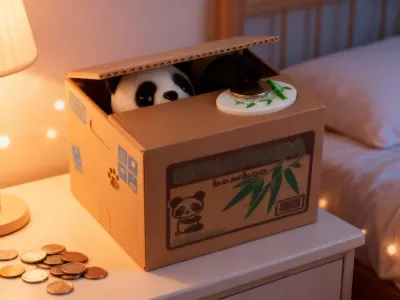Krājkasīte ''Ņammājošā panda'', mēbeles un interjers, apgaismojums sludinājums Rīgā 1