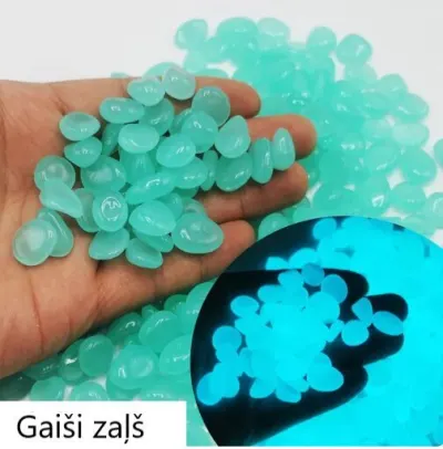 100 glow-in-the-dark stones for aquariums and gardens—charge in the sun,  animal feed, products and services ad in Riga 10