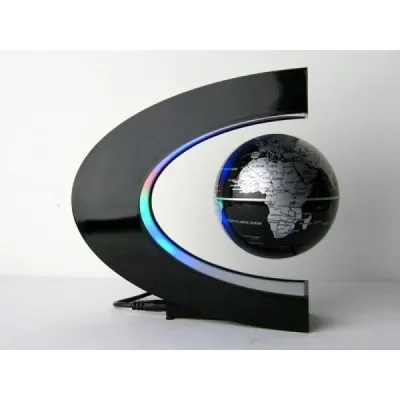 Rotating, levitating globe with a magnetic field and LED lighting, furniture and interior, lighting ad in Riga 7