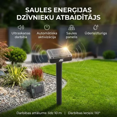 Ultrasonic Mole, Snake, and Rodent Repeller (Solar-Powered),  animal feed, products and services ad in Riga 2