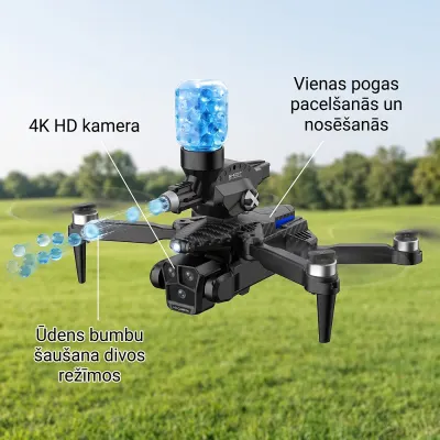 Drone with a camera, 500 m range — shoots pellets, video and security systems ad in Riga 3