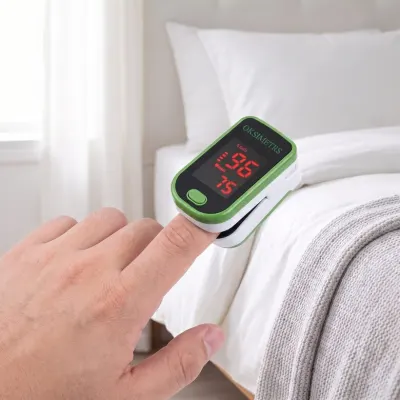 Rechargeable pulse oximeter with LED display — oxygen meter, furniture and interior, lighting ad in Riga 3