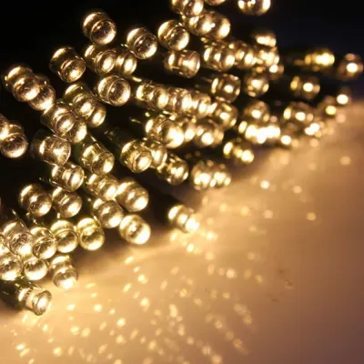 LED garden lights, 100-piece set with a solar panel for charging, 10-meter-long string, furniture and interior, lighting ad in Riga 3