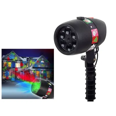 LED laser projector with 12 slide cards, 15 cm, for indoor and outdoor use, furniture and interior, lighting ad in Riga 9