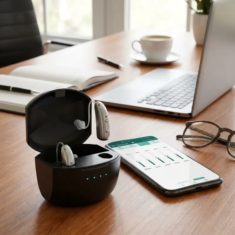 SmartHear Pro Bluetooth dzirdes aparāts abām ausīm lādējams skaņas pastiprinātājs..., tv un elektronika sludinājums Rīgā 1