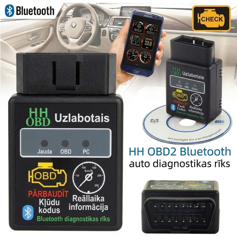Auto datora diagnostikas iekārta OBD2 ELM327, WIFI kļūdu lasītājs, tīkli un interneta aprīkojums sludinājums Rīgā 1