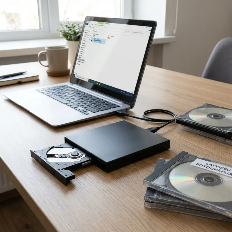 Ārējais USB CD/DVD atskaņotājs, CD rakstītājs, tv un elektronika sludinājums Rīgā 1