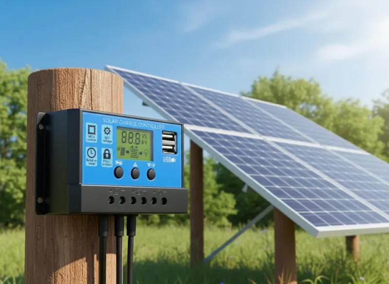 60 А, 12/24 В. Контроллер для солнечных батарей — Solar Controller с ЖК-дисплеем, сетевое оборудование ad в Риге 1