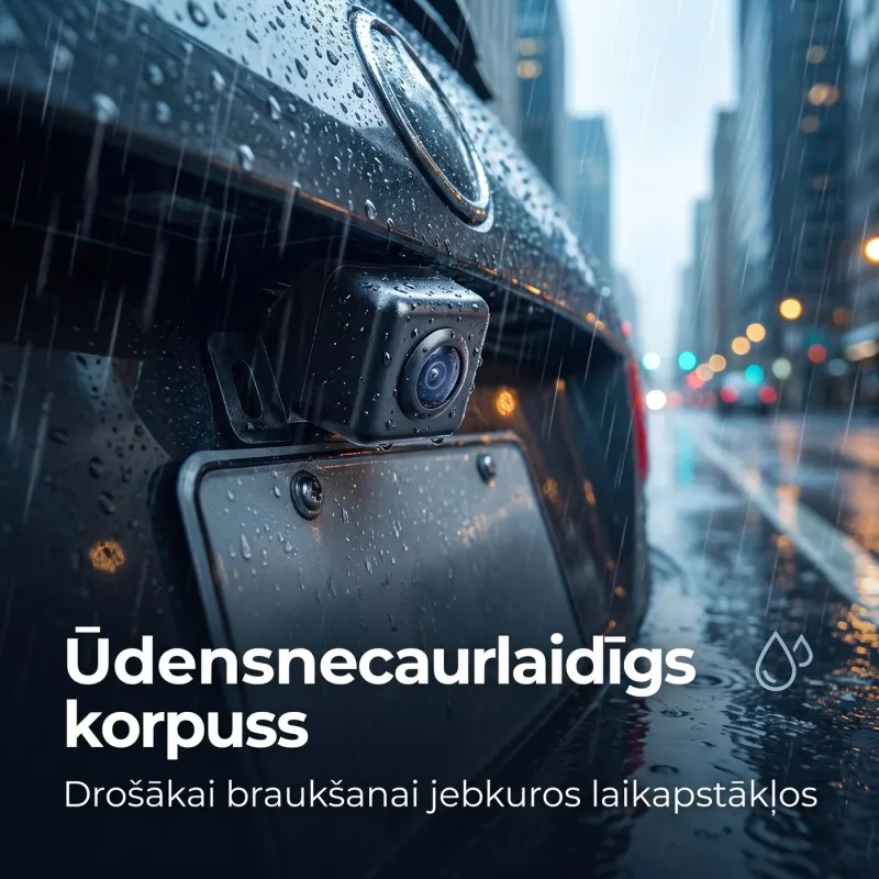 Ūdensnecaurlaidīga automašīnas atpakaļskata kamera ar 1/4" CCD sensoru un plašu..., video un drošības sistēmas sludinājums Rīgā 1