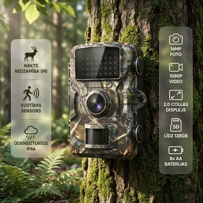 Mini Forest Camera (16MP, LCD screen, photo/video) game camera, video and security systems ad in Riga 1