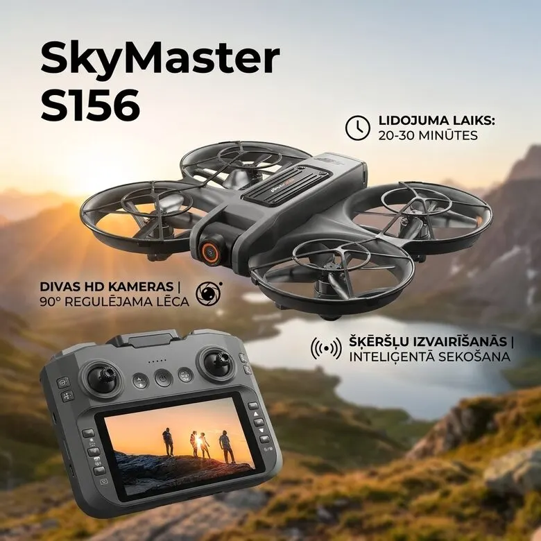 SkyMaster S156 4.5 collu HD Pro Drons ar Optisko Plūsmu un Divām Kamerām, rotaļlietas sludinājums Rīgā 1