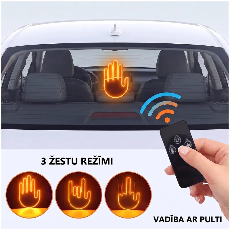 LED gesture sign for a car with a remote control, toys ad in Riga 1