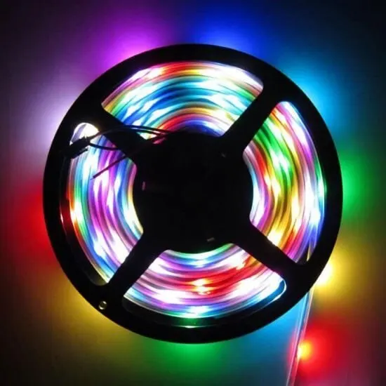 RGB 3528 LED strip, with remote control and adapter, furniture and interior, lighting ad in Riga 1