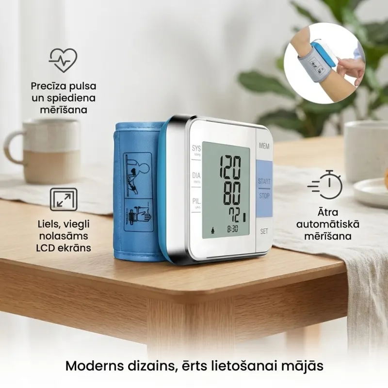 Asinsspiediena mērītājs uz apakšdelma, optika, dzirdes aparāti, veselības palīglīdzekļi sludinājums Rīgā 1