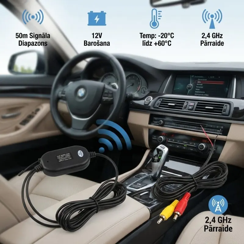 Wireless Wi-Fi module (2 pcs.) for car cameras (12 V, 50 m range), networking and internet equipment ad in Riga 1