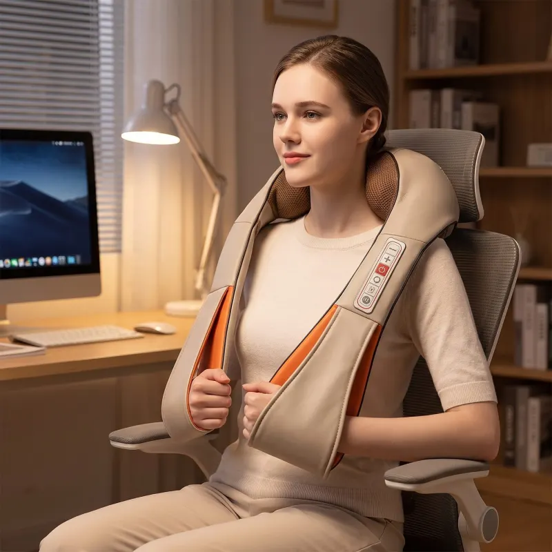 Electric neck and shoulder massager with a heat function, optics, hearing aids, health aids ad in Riga 1