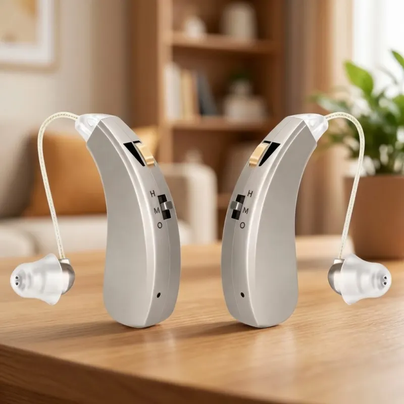 Rechargeable digital hearing aid for both ears with a MEMS microphone and long-lasting..., optics, hearing aids, health aids ad in Riga 1