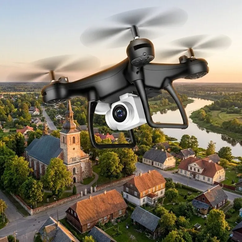 Mini kvadrokopteris drons 4K kamera WiFi 2.4GHz 15min lidojums bērniem, video un drošības sistēmas sludinājums Rīgā 1
