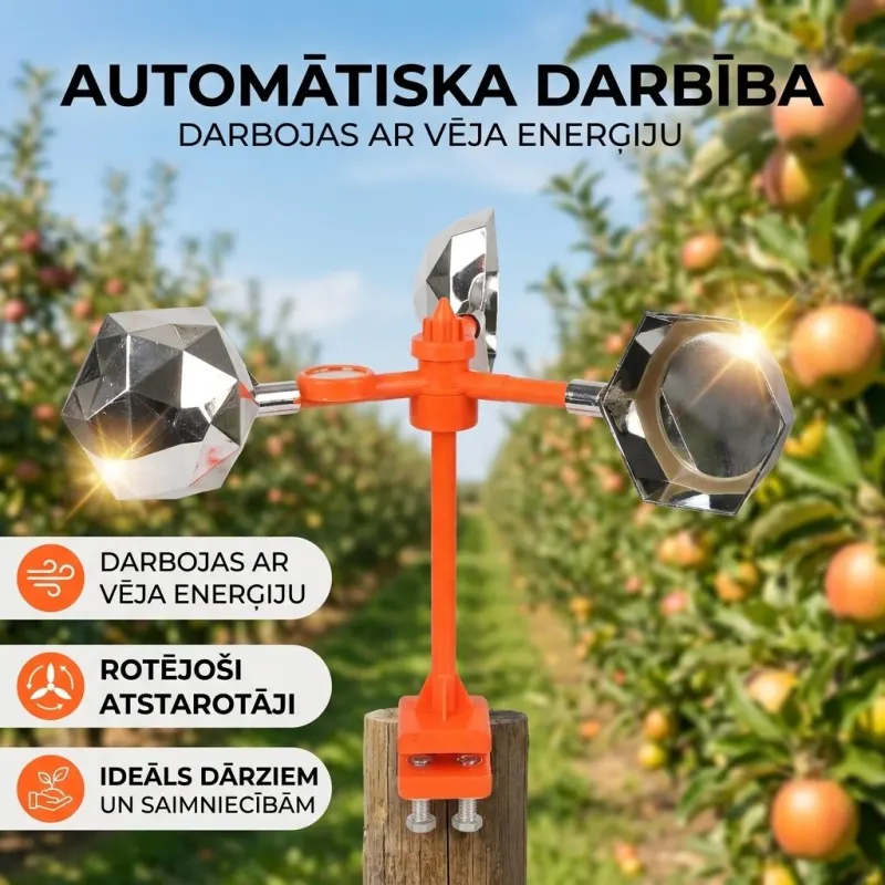 Rotating Bird Repeller for Gardens and Fruit Trees - Starlings, gulls, sparrows..., furniture and interior, lighting ad in Riga 1