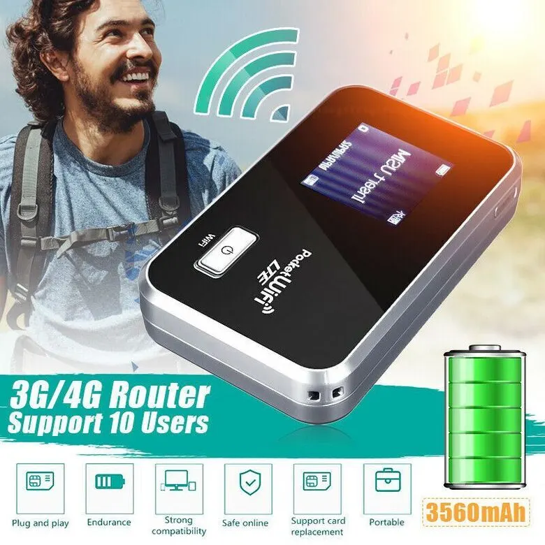Portable 3G Wireless Mobile Wi-Fi Router Modem with USB SIM Card Slot, networking and internet equipment ad in Riga 1