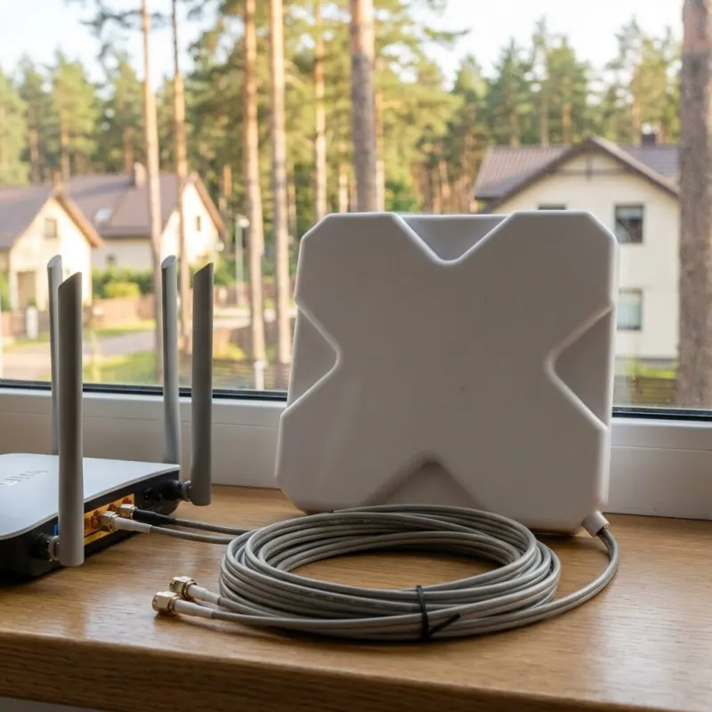 Антенна GSM 4G LTE 35 дБи, GPRS, разъем SMA (вилка), кабель длиной 2 метра, антенна для Wi-Fi-роутера, сетевое оборудование ad в Риге 1