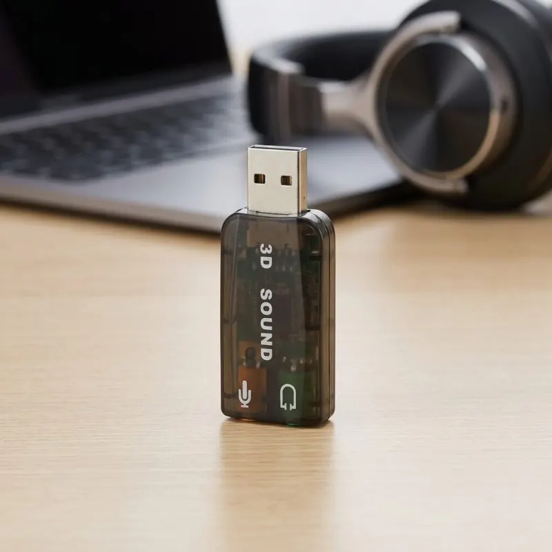 USB skaņas karte 3D sound 5.1, Plug & Play datoram, austiņām, aksesuāri un viedierīces sludinājums Rīgā 1