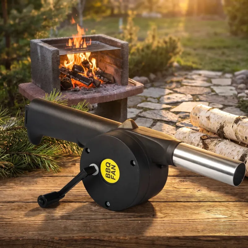 Air blower for lighting a grill or fireplace, furniture and interior, lighting ad in Riga 1