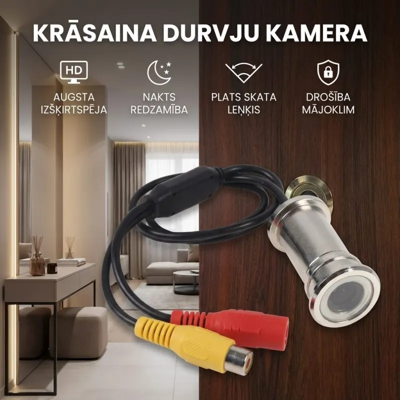Doorscope camera, color, CCTV, peephole camera, video and security systems ad in Riga 1