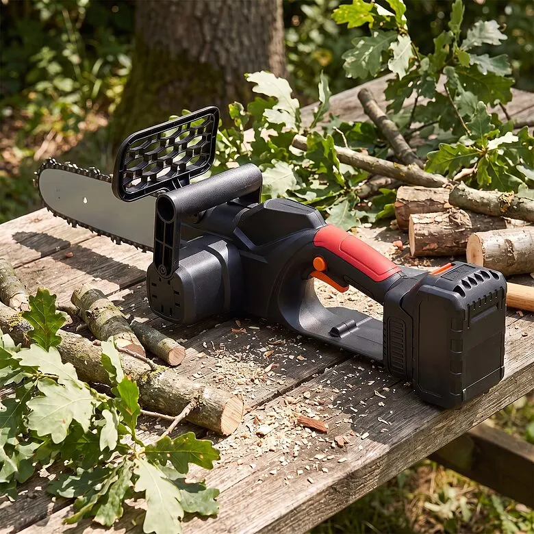 Mini Handheld Chain Saw, 24V, 2000mAh Lithium Battery, with a 19cm Chain for Gardening, furniture and interior, lighting ad in Riga 1
