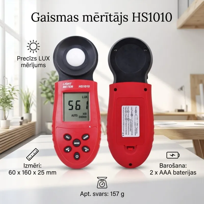 Light Meter, Lux Meter, furniture and interior, lighting ad in Riga 1
