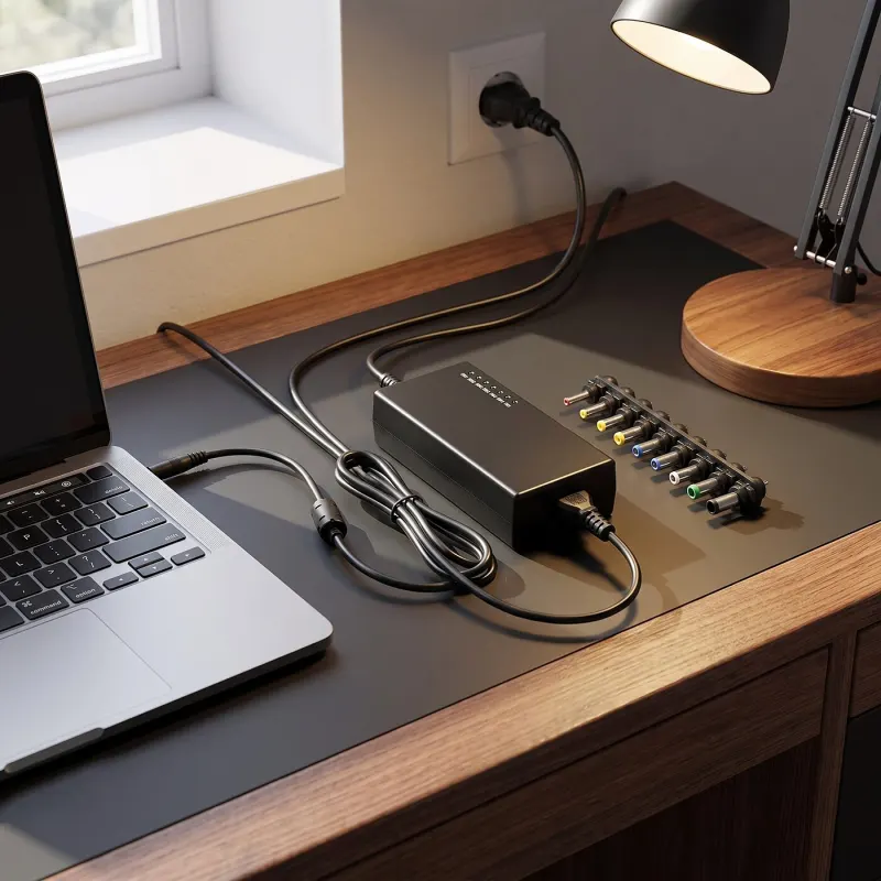 Universal computer/laptop charger with 8 different tips, 12-24 V, 96 W, accessories and smart devices ad in Riga 1
