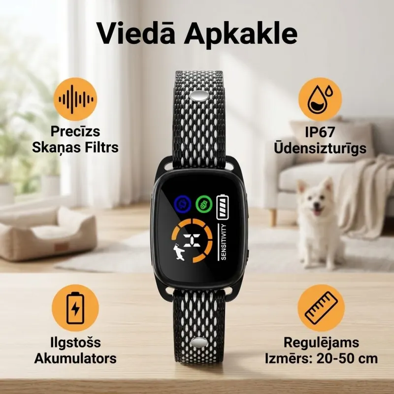 Mini Dog Anti-Barking Collar (Gentle—Vibration and Ultrasound, No Electric Shocks), optics, hearing aids, health aids ad in Riga 1