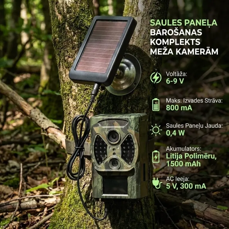Spare battery for the forest camera, rechargeable via sunlight, 1500 mA, 6–9 V..., furniture and interior, lighting ad in Riga 1