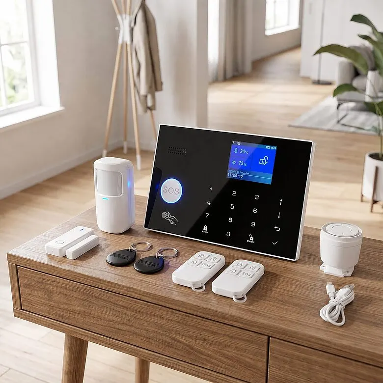 GSM alarm system with a SIM card, Wi-Fi (1 motion sensor on the door, 1 on..., video and security systems ad in Riga 1