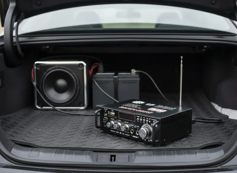 600-watt Audio Amplifier, USB, FM, SD, Bluetooth, 12 V/220 V, tv and electronics ad in Riga 1