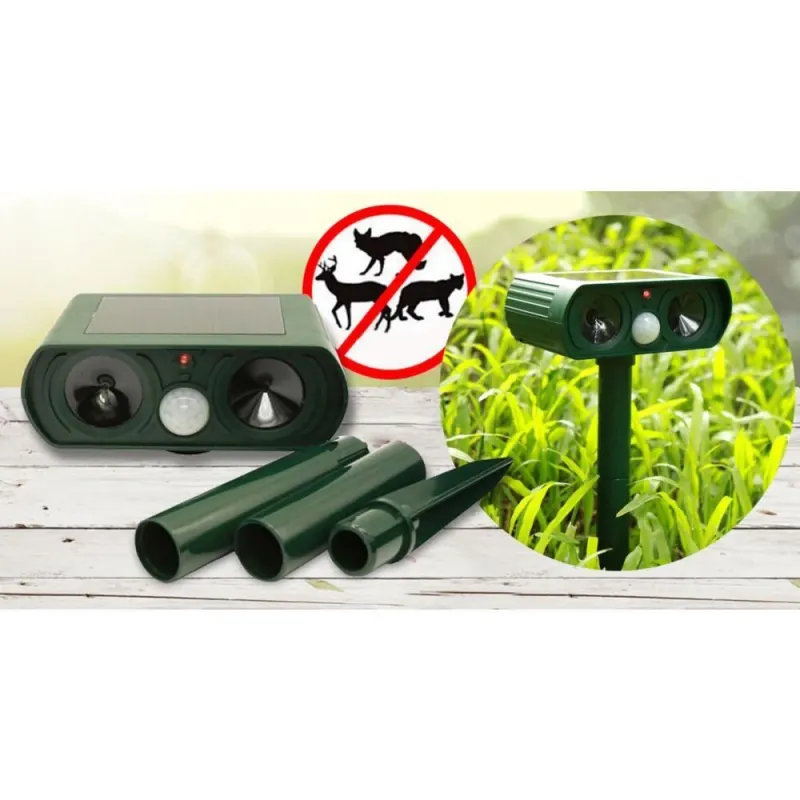 Ultrasonic animal repeller, solar-powered,  animal feed, products and services ad in Riga 1